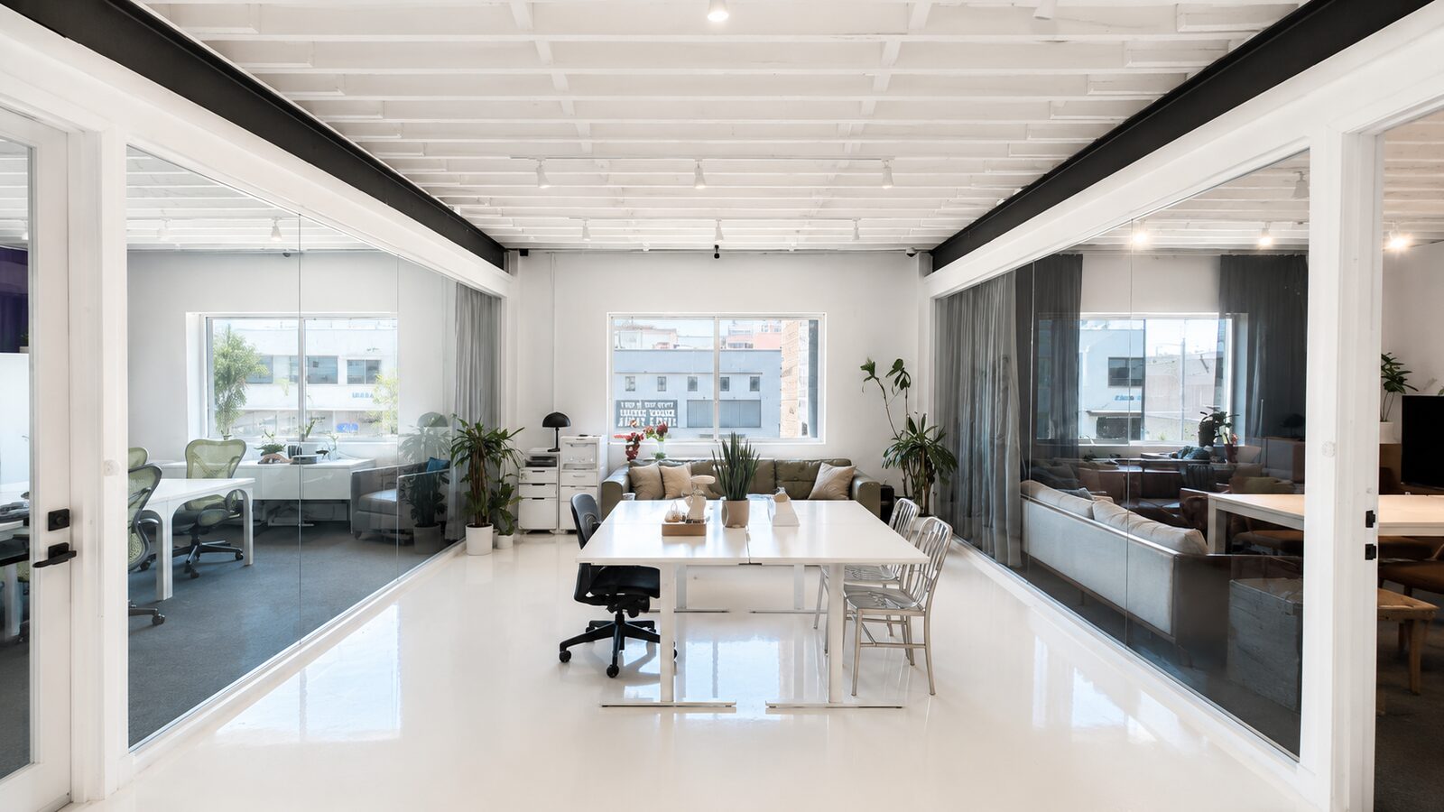 Private offices and lounge on the second floor