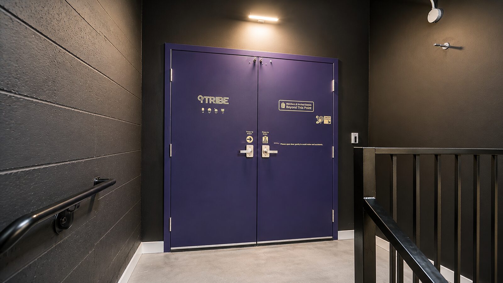 Private secure entrance to the third floor